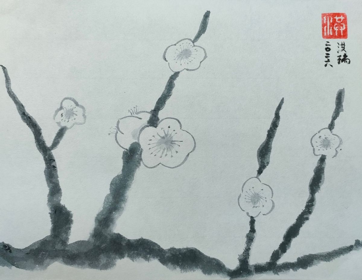 白梅図