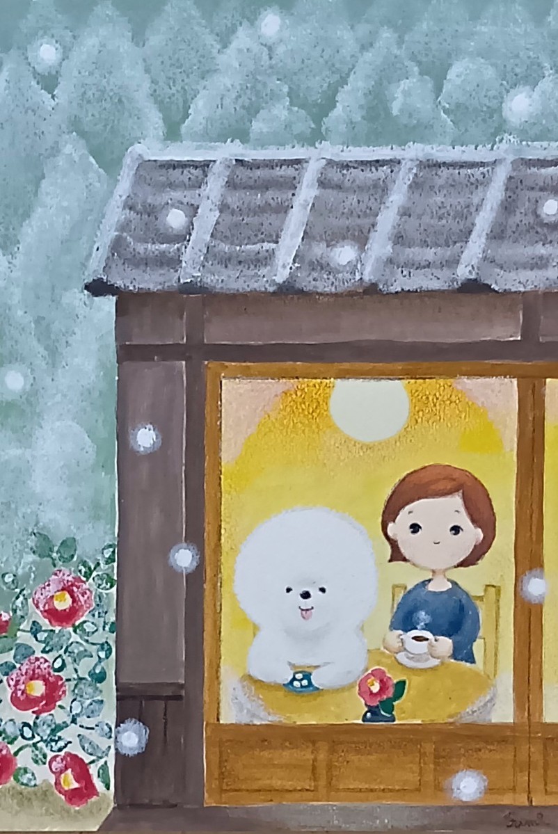 古民家カフェにて