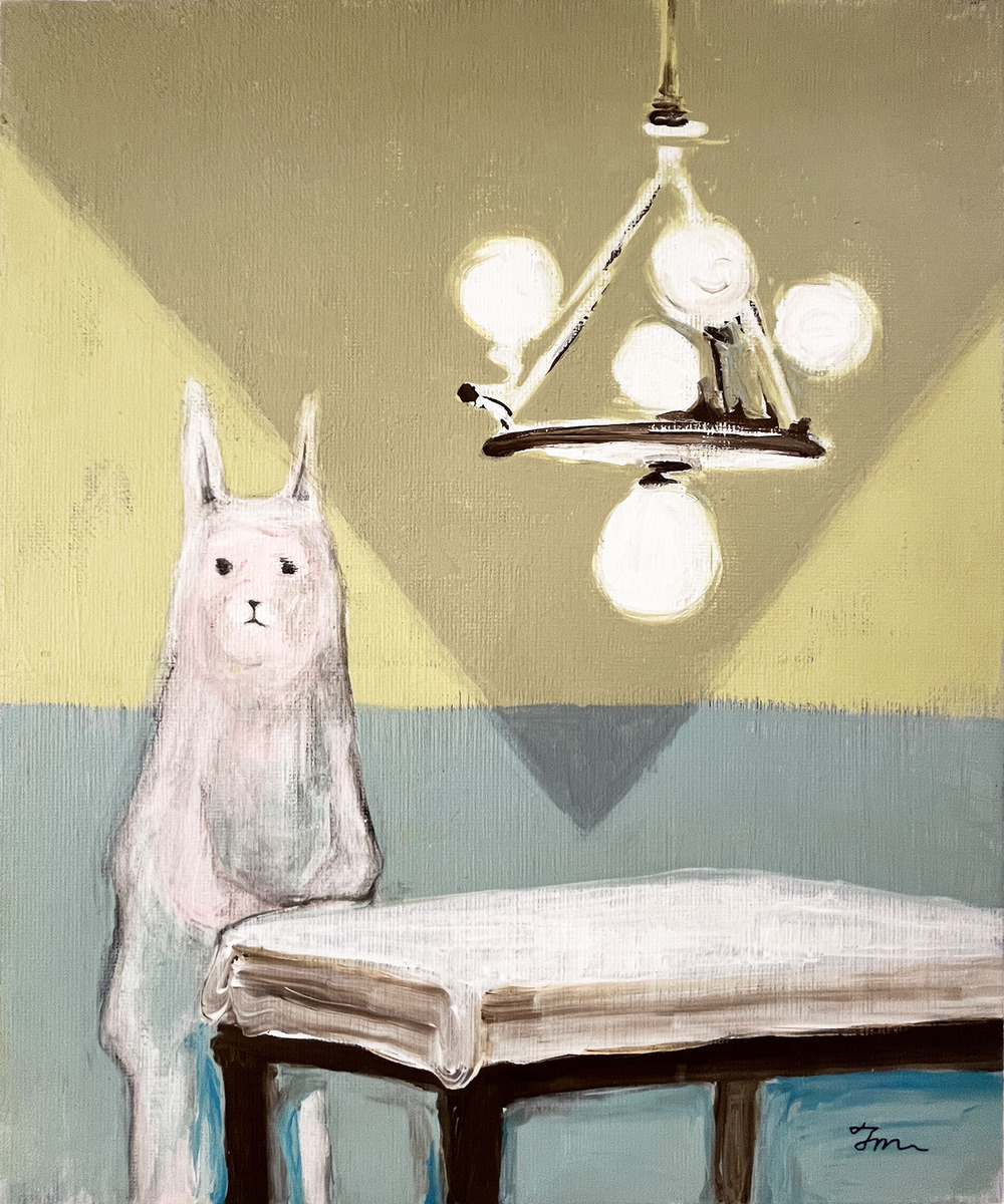 外で食事をする