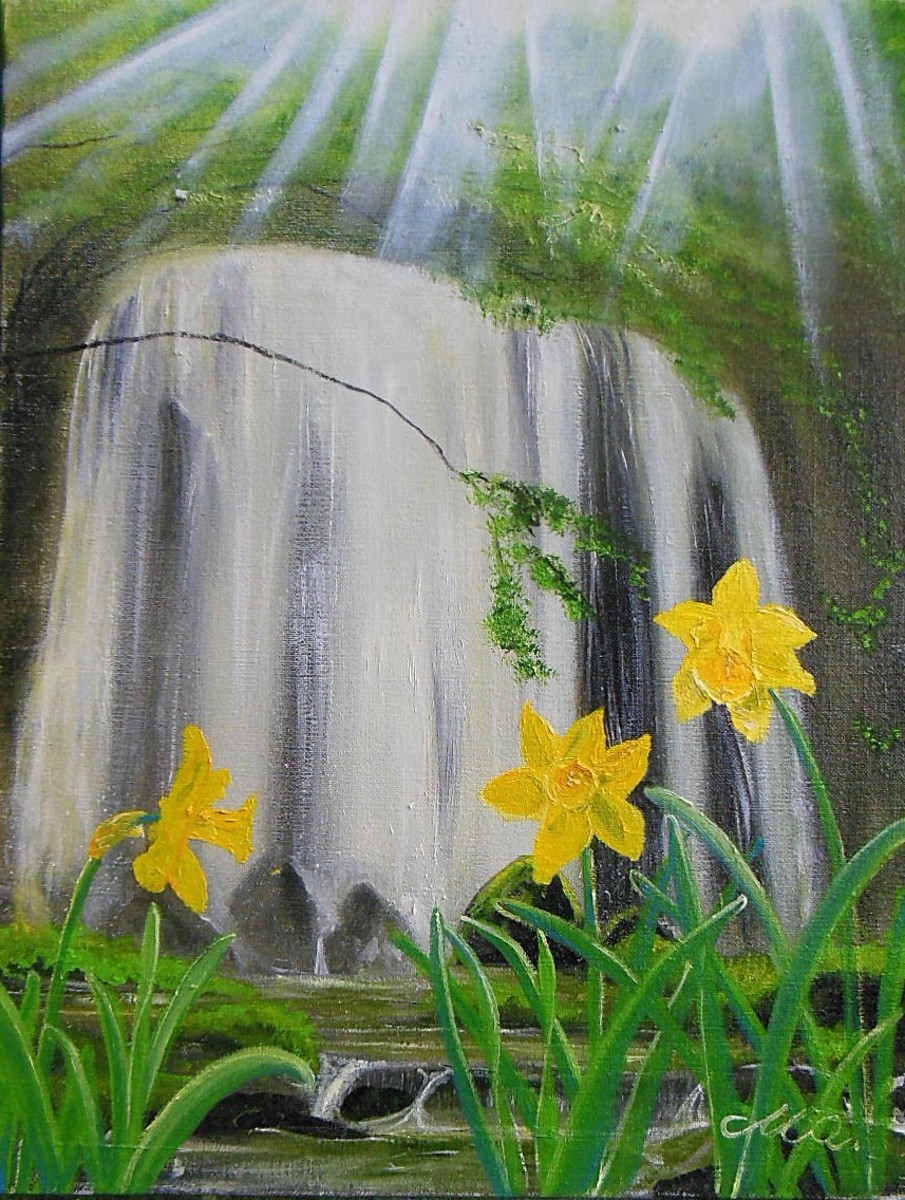 春の水仙 f-6号