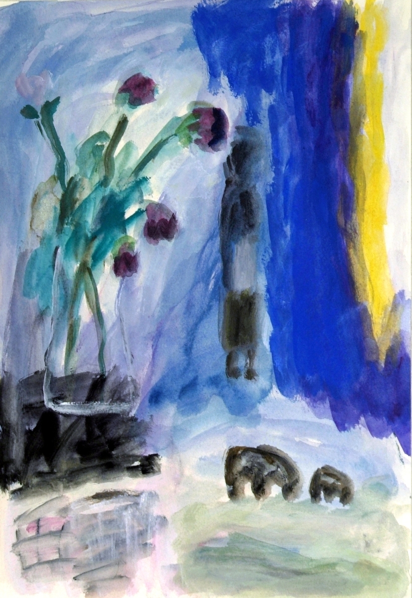 バラと象の親子