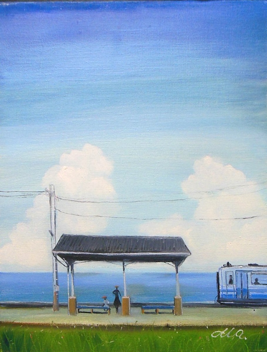 初夏の下灘駅(しもなだ)f-6号