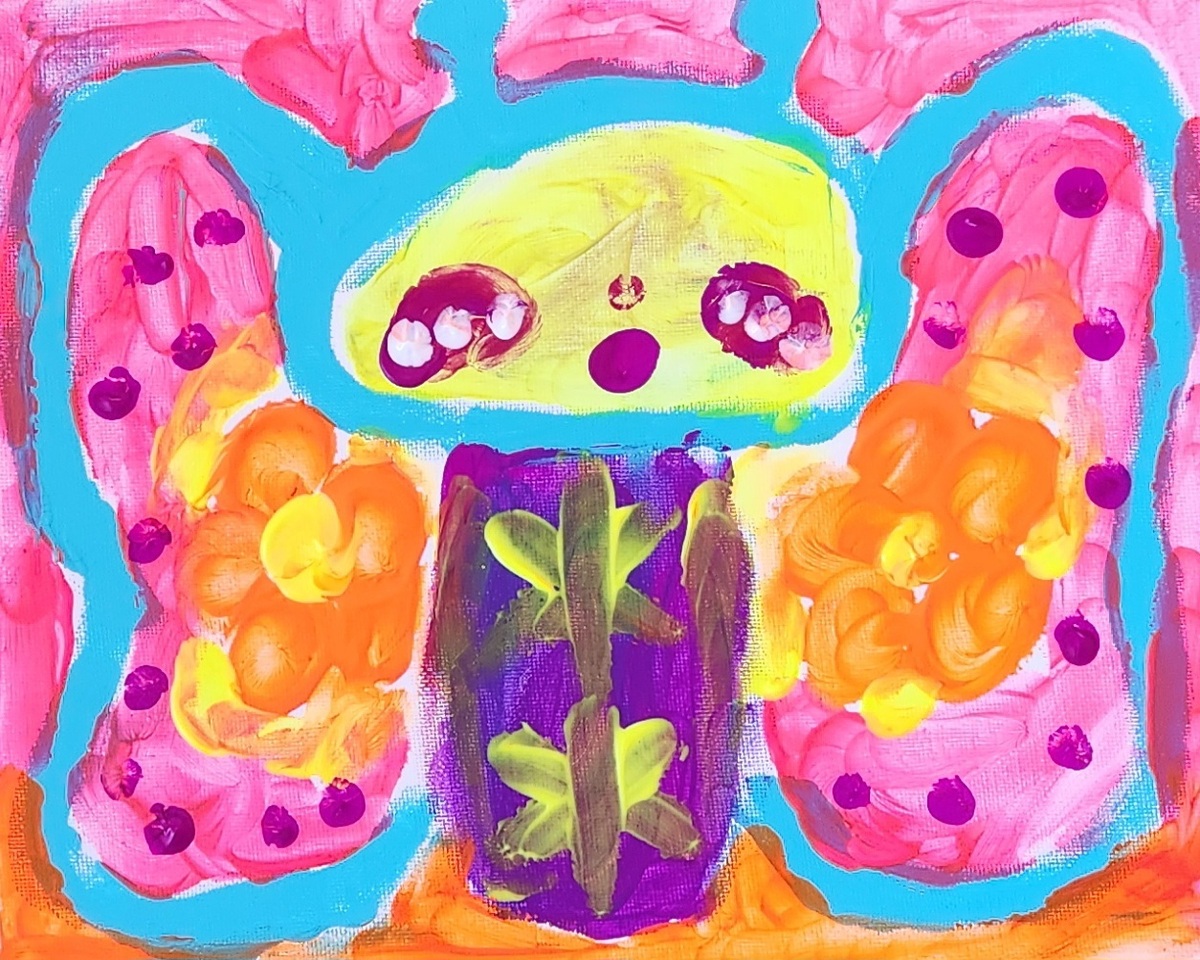 まんまるお顔のちょうちょ