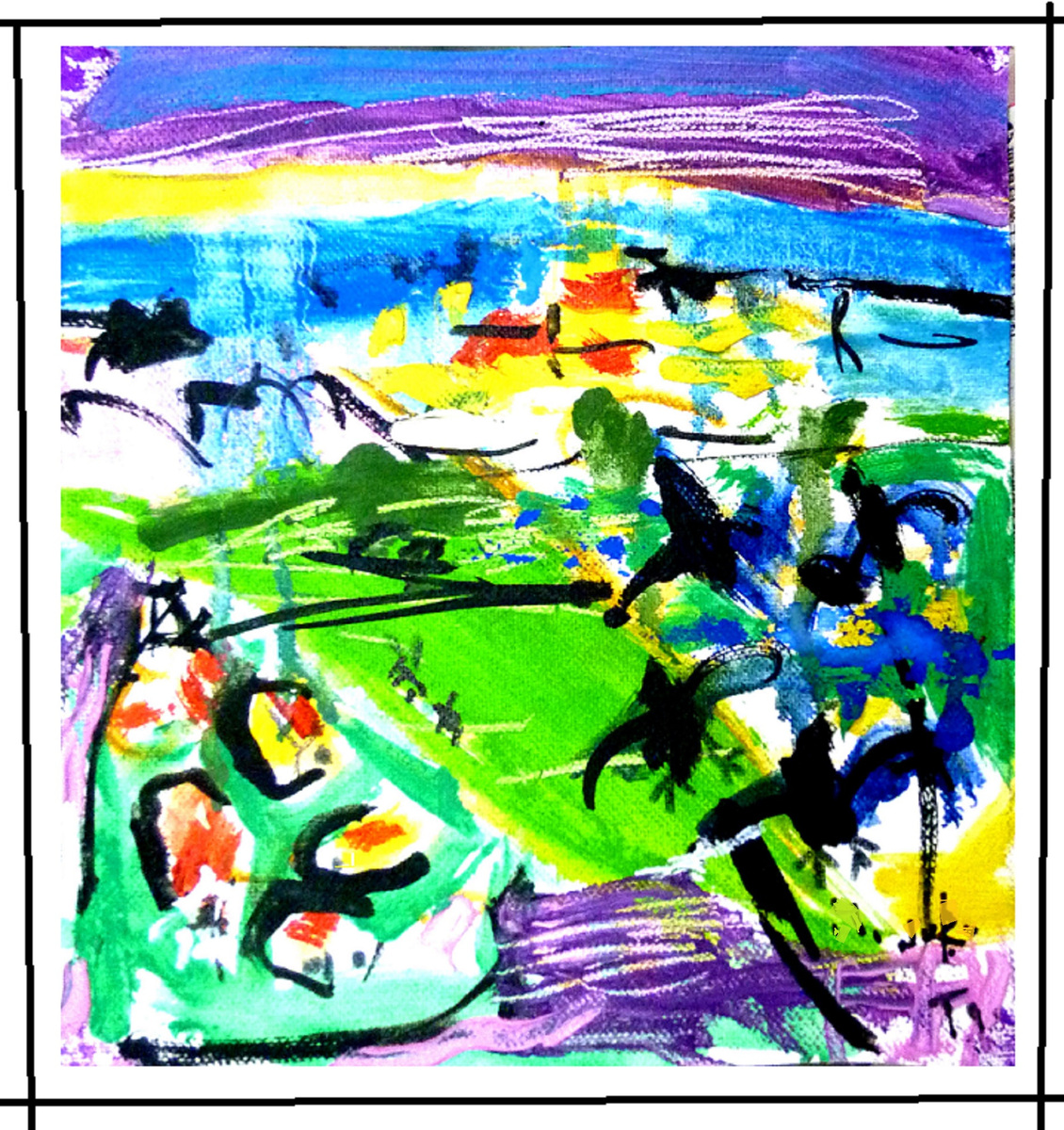 南仏の家と鳥たち