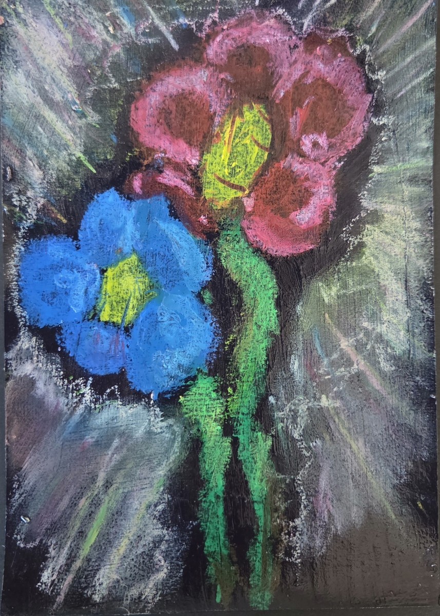 寄りそう2色の花