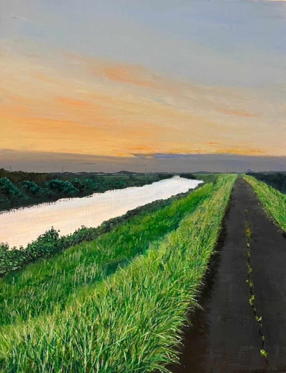 夕刻の江戸川土手