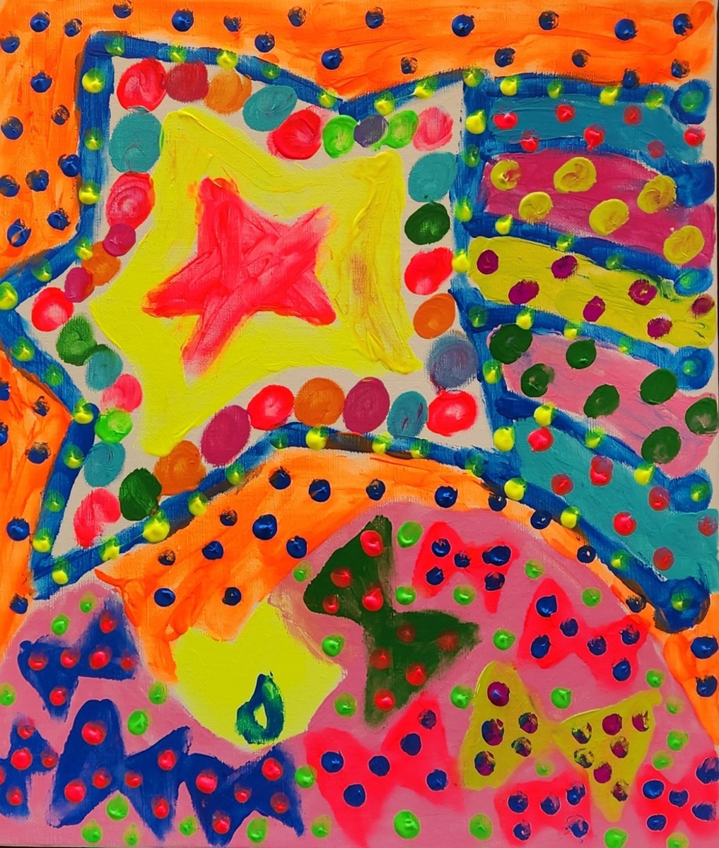 リボンと女の子と流れ星