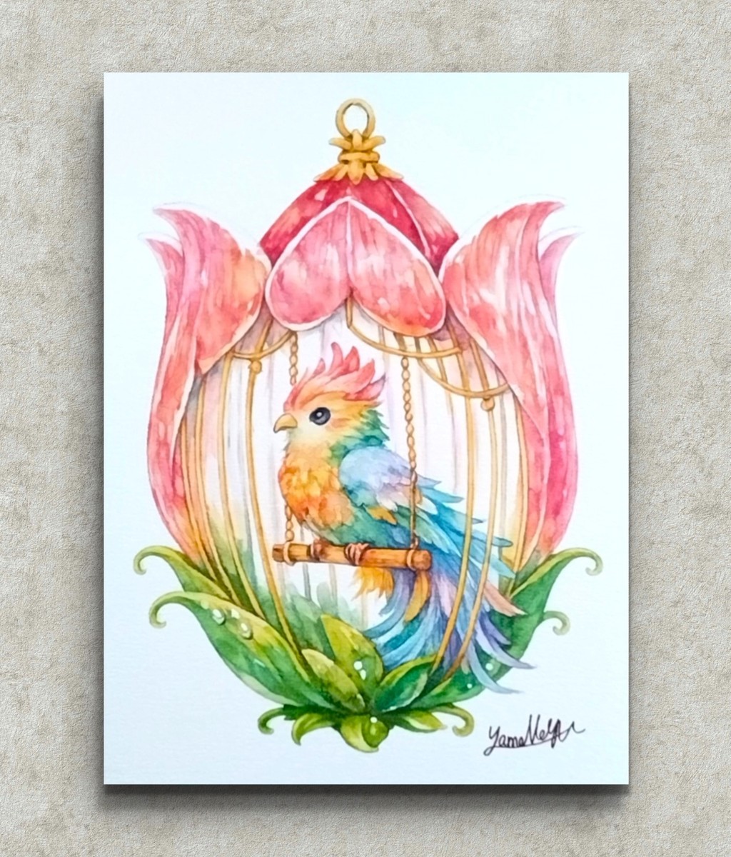 郁金香の玻璃籠