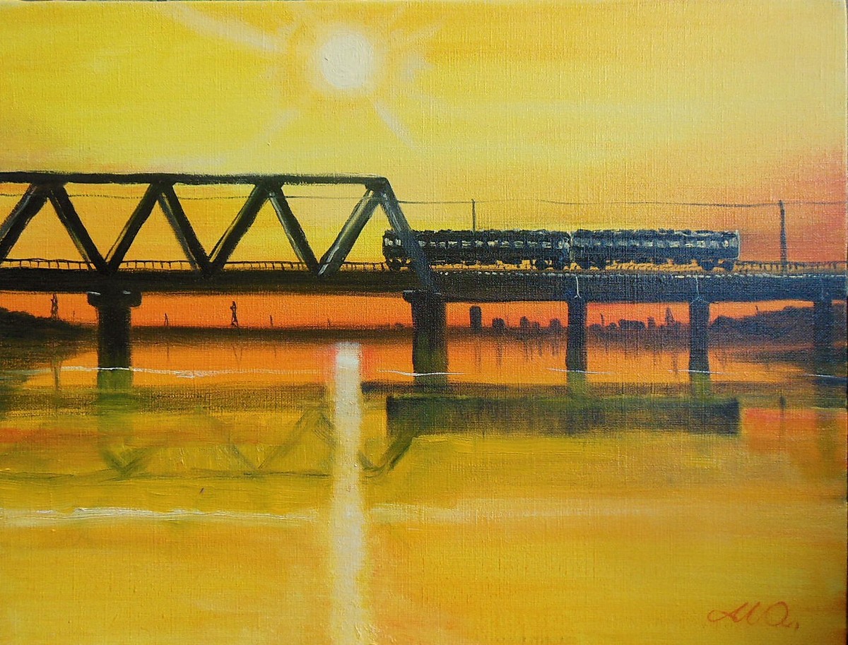 夕焼けの帰省 f-6号