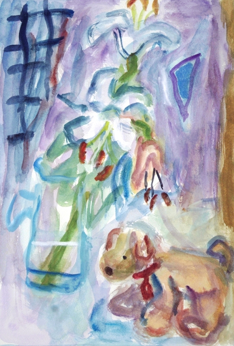 ユリと縫いぐるみ