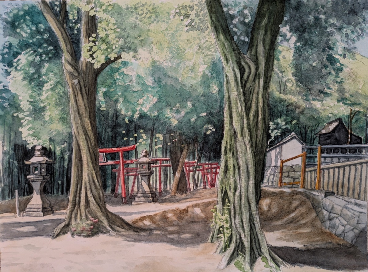 神聖なる山の神社