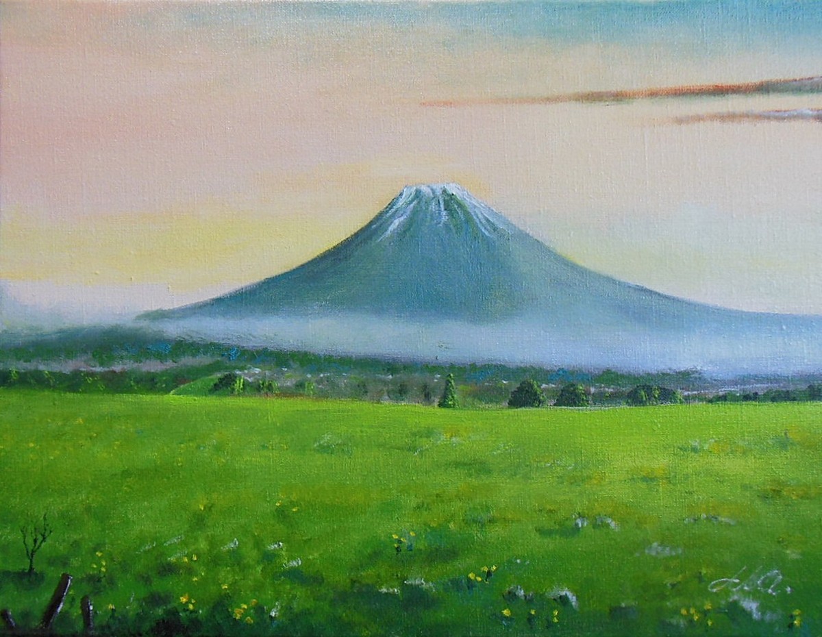 夕刻の富士山風景 f-6号