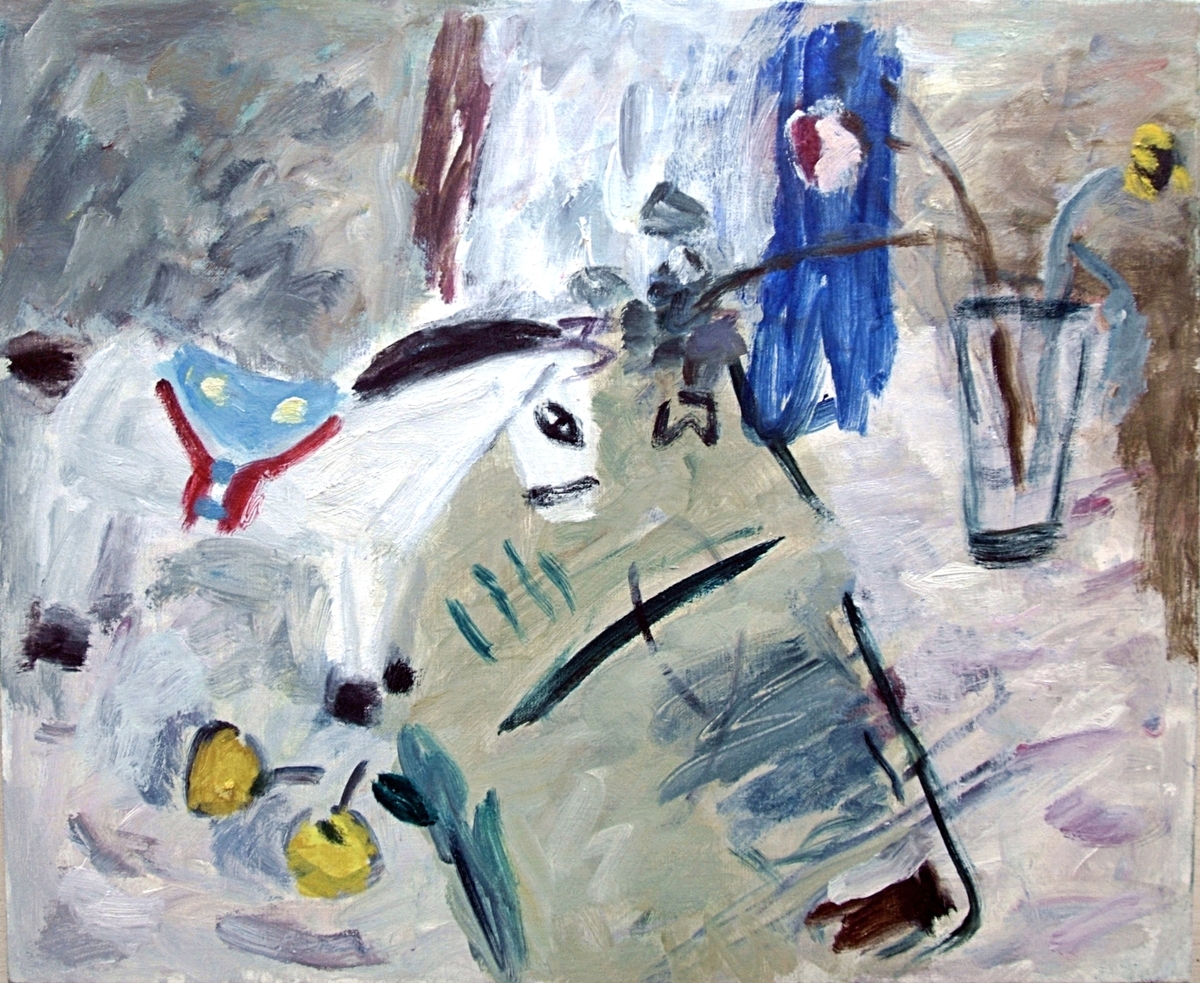 白いロバとドライフラワー