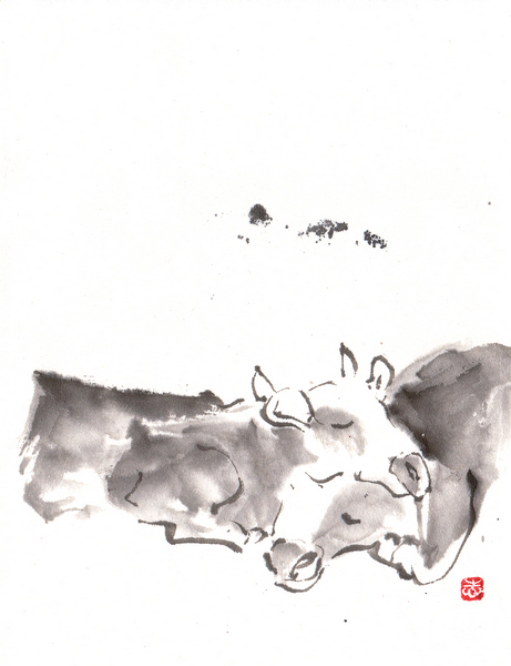 「年賀状、牛」 by 志村一隆｜Artmeter｜暮らしを彩るアートが、きっと見つかる