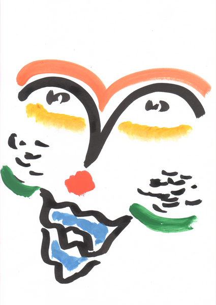 大笑いしている人