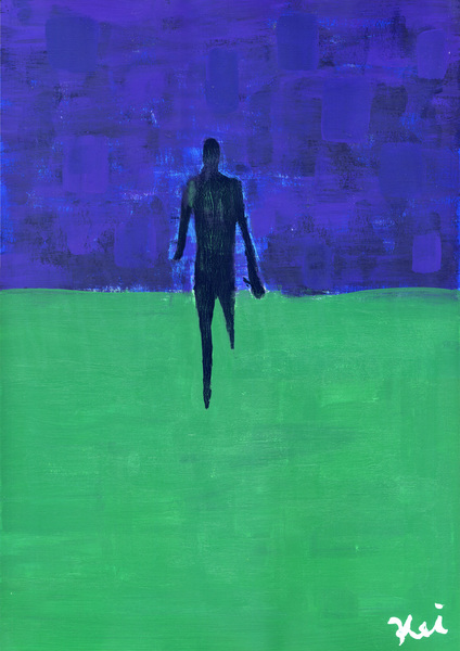 歩く人 境界線