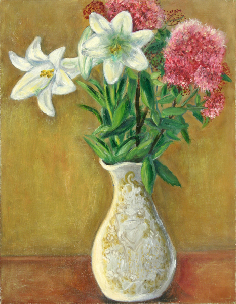 油絵 花瓶の花 Hiroko.M