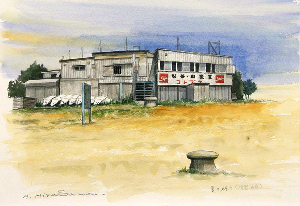原画「夏の終わりの朝２」F3・油彩 原画「夏の終わりの朝2」F3・油彩 原画「夏の終わりの朝2」