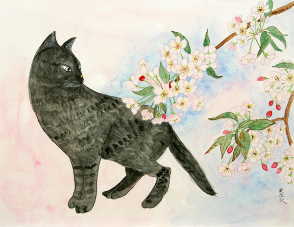 花と猫