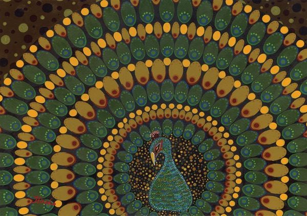 Rosemary Bird作 アボリジニアート peacock」 by Hiroko｜Artmeter｜暮らしを彩るアートが、きっと