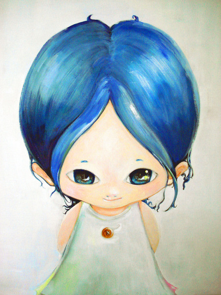 青い髪の女の子