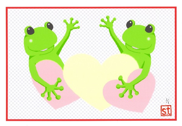 かえるとハート