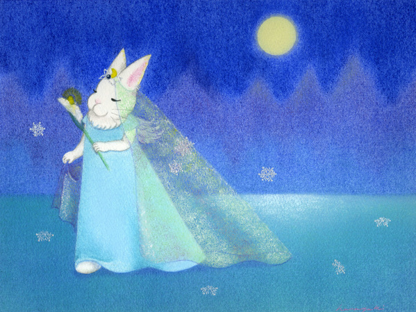 月のうさぎ-光のヴェール