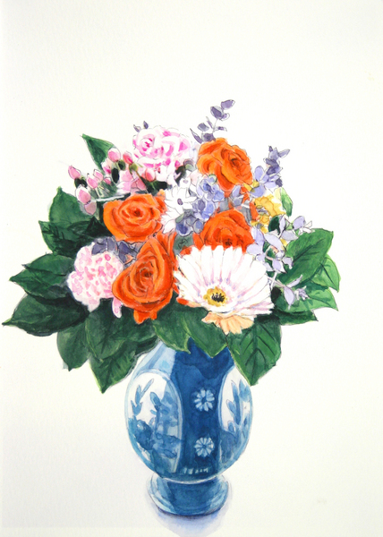 花瓶の花」 by ジュリ子｜Artmeter｜暮らしを彩るアートが
