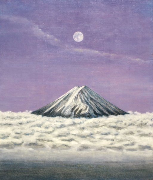 月と富士