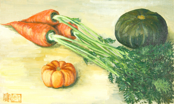 イラスト画 かぼちゃとにんじん Sanesaku Art Meter