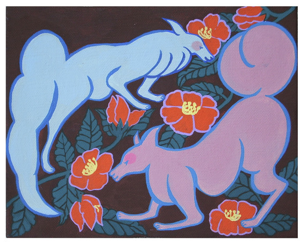 絵画　生き物　花　作品 静物：花と果実 1700-20年頃（油彩・パネル）