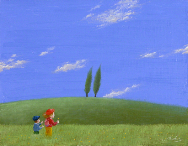 草原のふたり」 by 昇｜Artmeter｜暮らしを彩るアートが、きっと見つかる