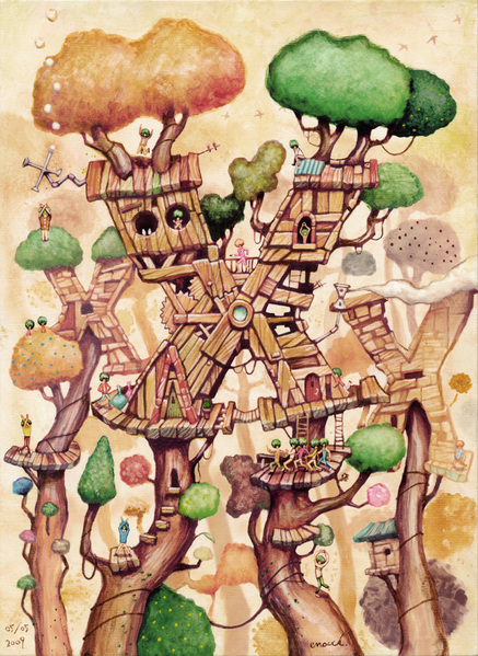 アクリル絵画“Tree House”