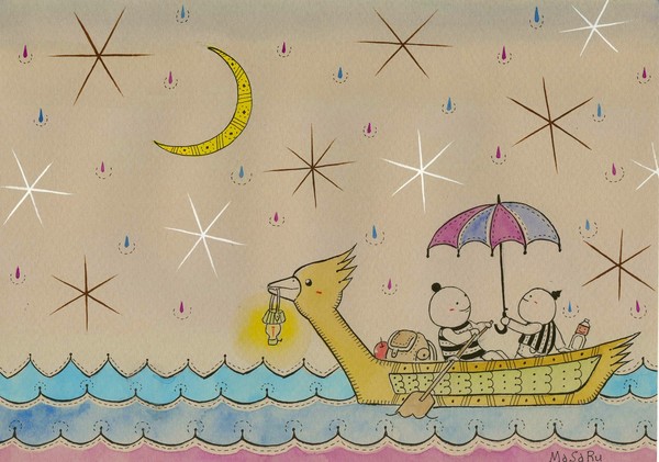 月夜の雨 (ハーフサイズ)