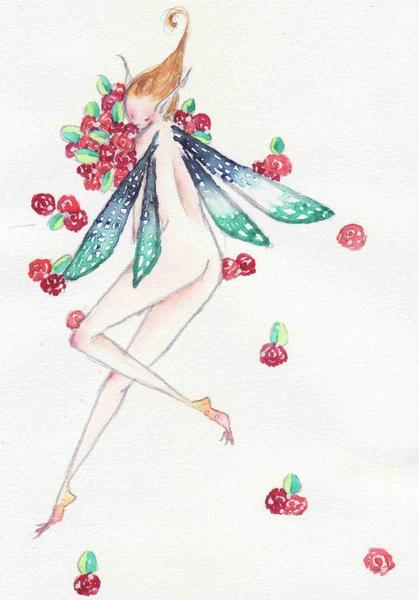 花を摘む