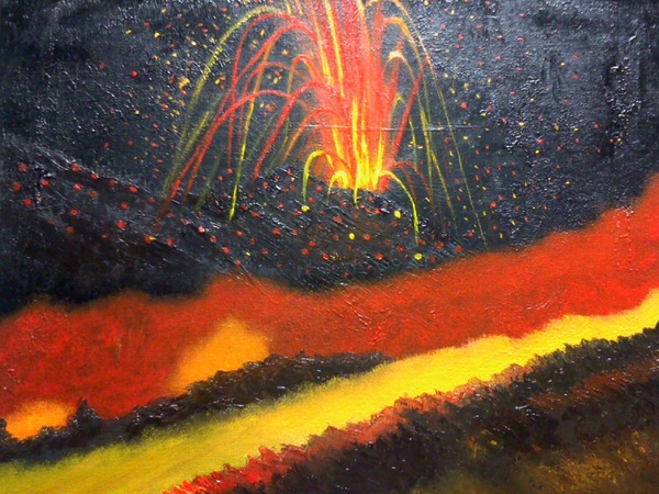 太古の地球 火山」 by 玲雪｜Artmeter｜暮らしを彩るアートが