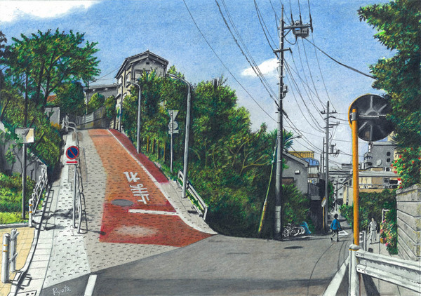 坂のある三叉路 板橋区志村