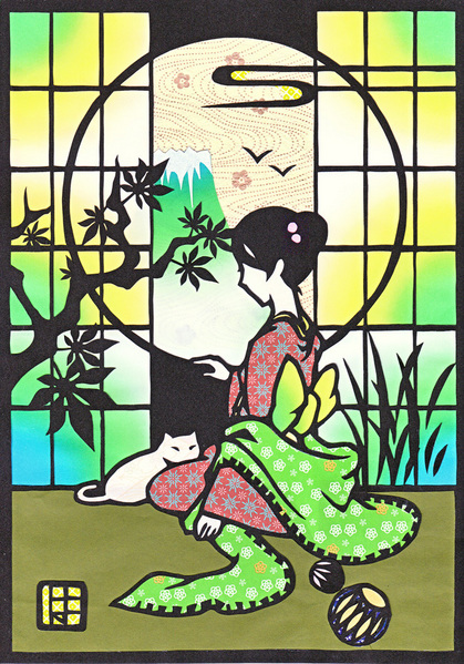 風景画 切り絵 和室 はぎや Art Meter 風景画 切り絵 和室 はぎや Art Meter