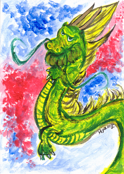 空想 幻想画 ドラゴン Hyang Art Meter