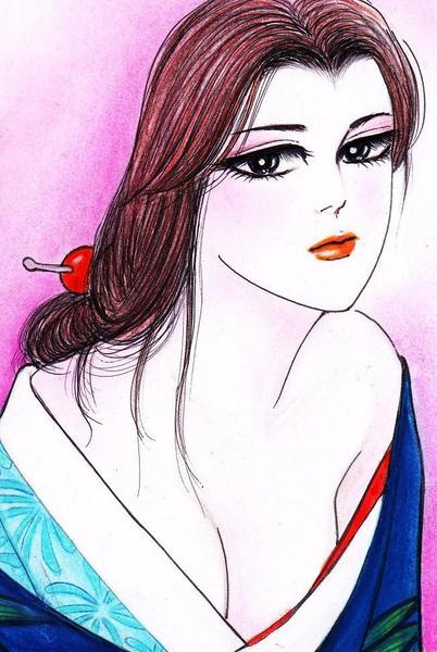 「妖艶・ながし目美人」
