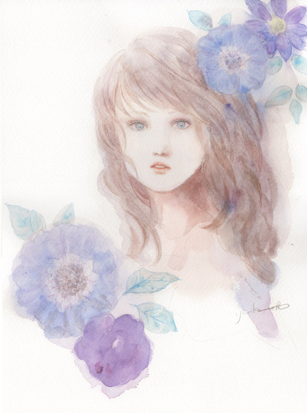 青い花