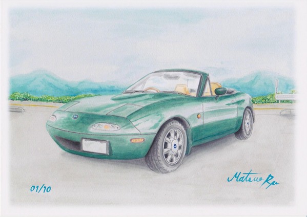 峠のオープンカー1/10