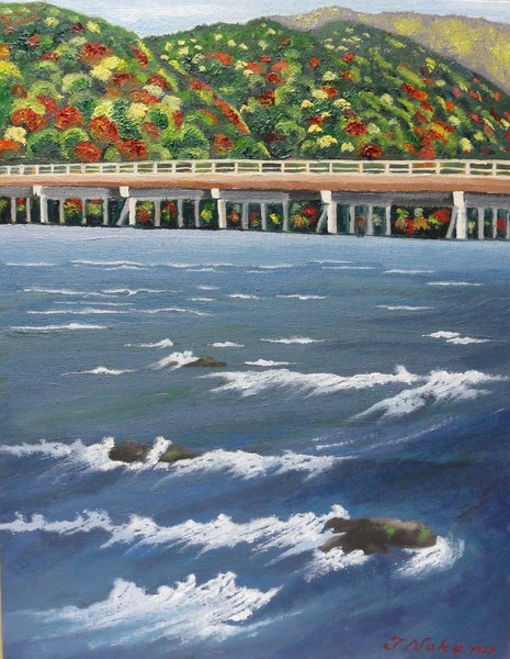 絵画 インテリア 絵 油絵 F4-090914 風景 万代橋 新潟 楽天市場】手描き 油絵 絵画 額入り 油彩 F4サイズ 新屋敷一平