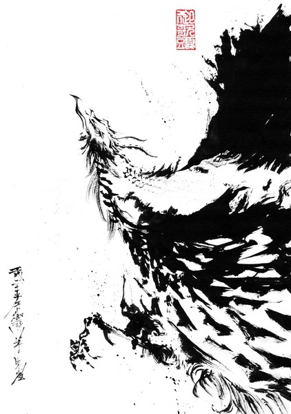 夏目漱石 絵 鈴木 朱雀 墨 淡彩 新商品 】 北斎「隅田川両岸景色図巻」 縮小絵巻物 | THE SUMIDA