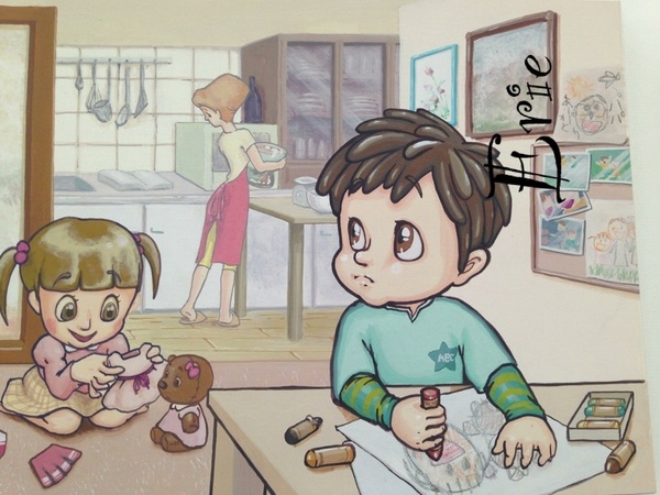 絵本風 ワンシーン