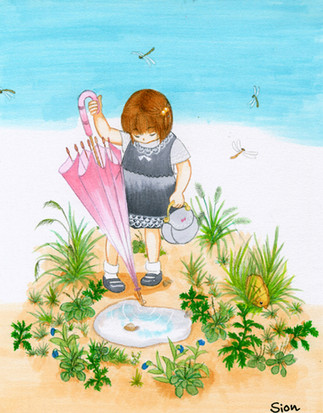女の子水溜り