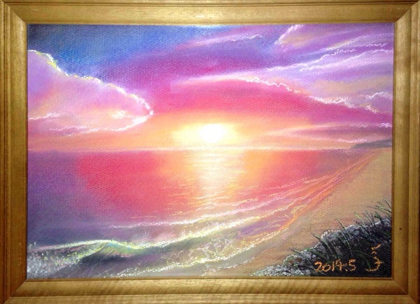 絵画の通販、購入ならFROM ARTIST/作品名：『燃えるような夕日(Burning sunset)』/作家名：Ham