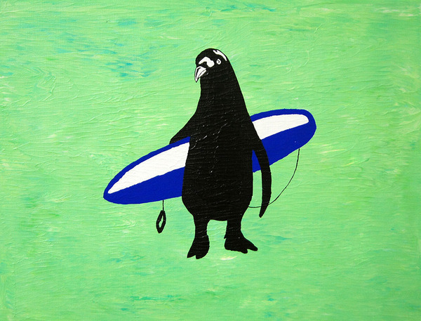 ペンギンサーファー(緑青)