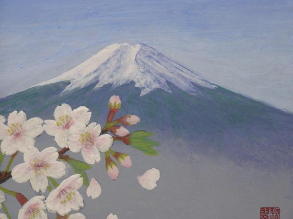 富士と桜