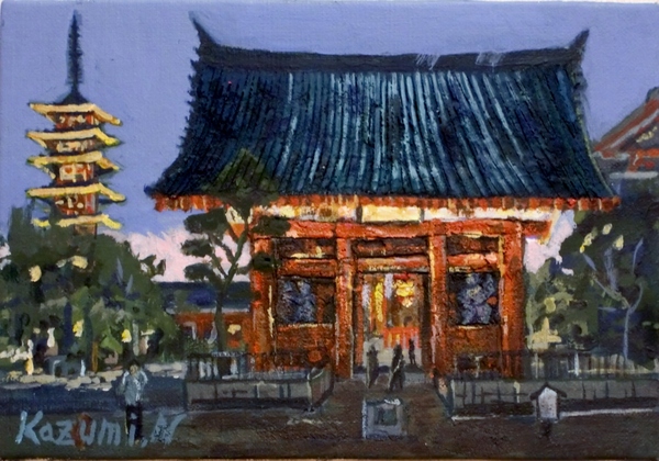 夕暮れの浅草寺